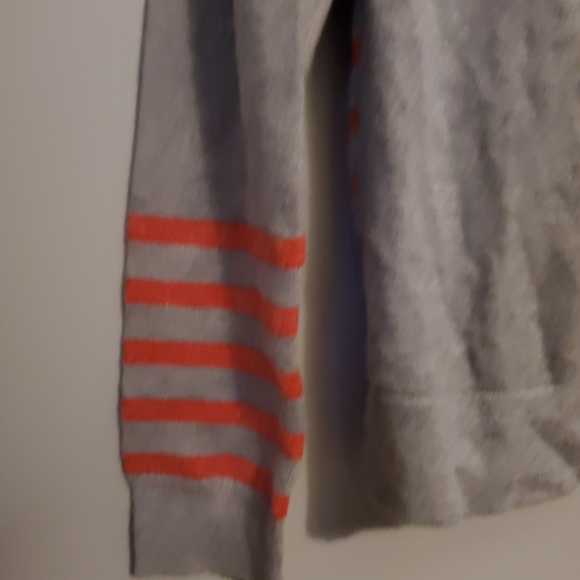 Grey/Orange Striped Sequin GAP Cardigan- Size S - Picture 10 of 12